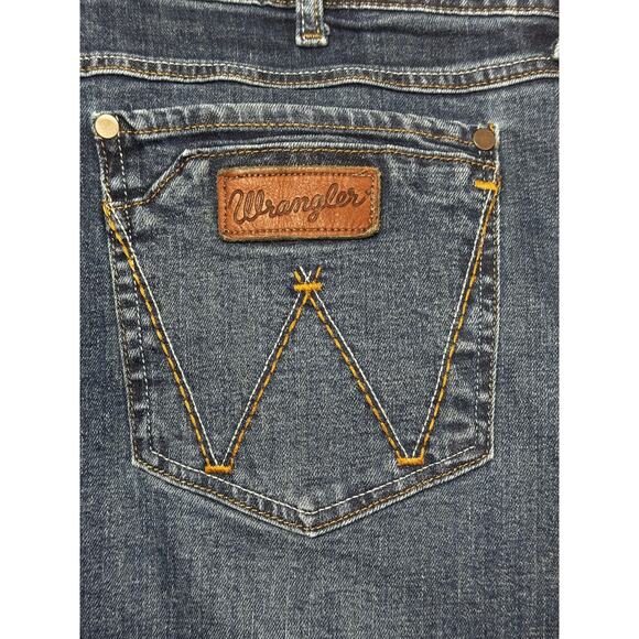 Wrangler Retro Men's Slim Straight Leg Blue Denim Jeans - Size 38x32 - Picture 4 of 6